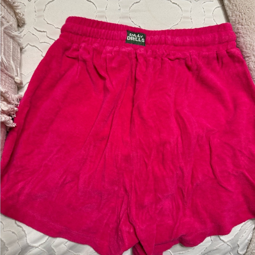 Daily Drills Terry Shorts - Hot Pink 
Size M/L